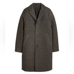 J Crew Men’s Rivington topcoat in wool blend Brown Navy Multi Check 38R